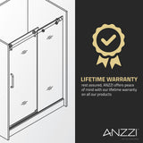 ANZZI MNSD-AZ13-02CH Padrona Series 60 in. by 76 in. Frameless Sliding Shower Door in Chrome with Handle