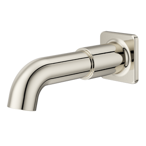 Square Non-Divertering Tub Spout in Polished Nickel