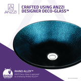 ANZZI LS-AZ169 Stellar Series Deco-Glass Vessel Sink in Marine Crest