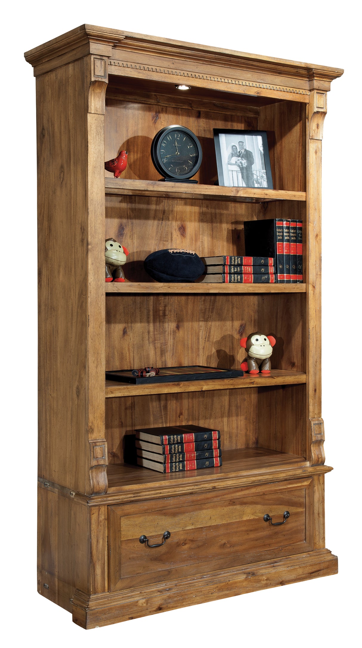 Hekman 79304 Wellington Hall Office 46.75in. x 19.25in. x 84.5in. Executive Center Bookcase