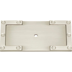 Atlas Homewares Campaign L-Bracket Backplate 3 11/16 Inch Brushed Nickel