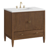 Myrrin 36" Vanity, Mid Century Walnut