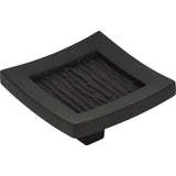 Atlas Homewares Primitive Square Knob 1 1/2 Inch Matte Black