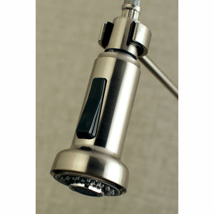 Gourmetier GS8188DL Concord 2-Handle Wall Mount Pull-Down Kitchen Faucet, Brushed Nickel