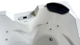 EAGO AM113ETL-R 5.5 ft Right Corner Acrylic White Whirlpool Bathtub for Two