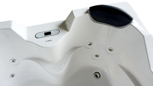 EAGO AM113ETL-R 5.5 ft Right Corner Acrylic White Whirlpool Bathtub for Two