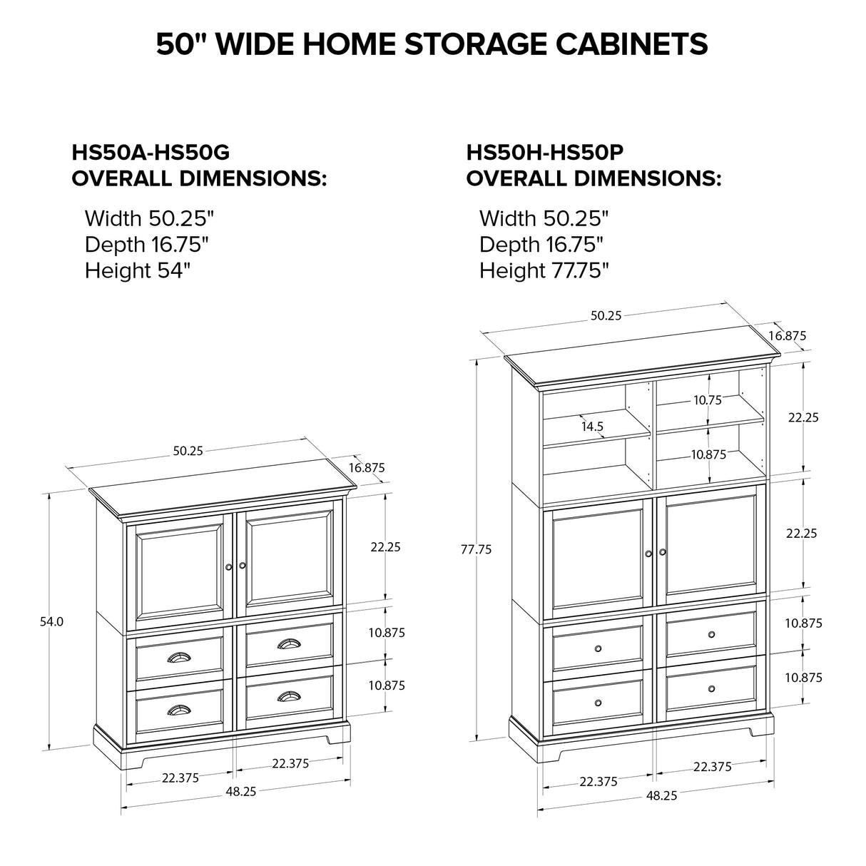 Howard Miller 50" Home Storage Cabinet HS50N