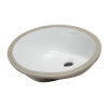 EAGO BC224 White Ceramic 18"x15" Undermount Oval Bathroom Sink