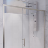 ANZZI SD-AZ052-01BN Halberd 48 in. x 72 in. Framed Shower Door with TSUNAMI GUARD in Brushed Nickel