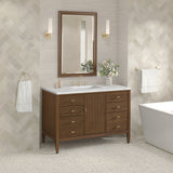 Myrrin 48" Single Vanity, Mid Century Walnut w/ 3 CM Ethereal Noctis Silestone Top