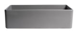 Gray Matte Smooth Apron 36" x 18" Single Bowl Fireclay Farm Sink