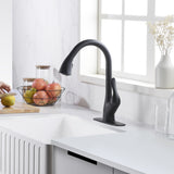 ANZZI KF-AZ031MK Accent Series Single-Handle Pull-Down Sprayer Kitchen Faucet in Matte Black
