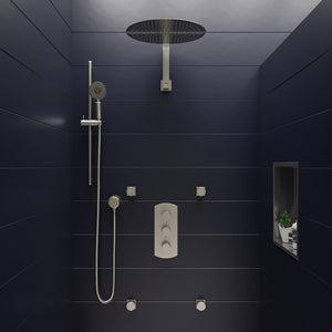 ALFI brand 16 x 16 Brushed Stainless Steel Square Single Shelf Bath Shower Niche
