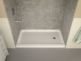 ANZZI SB-AZ03RD Tier 32 x 60  in. Right Drain Single Threshold Shower Base in White