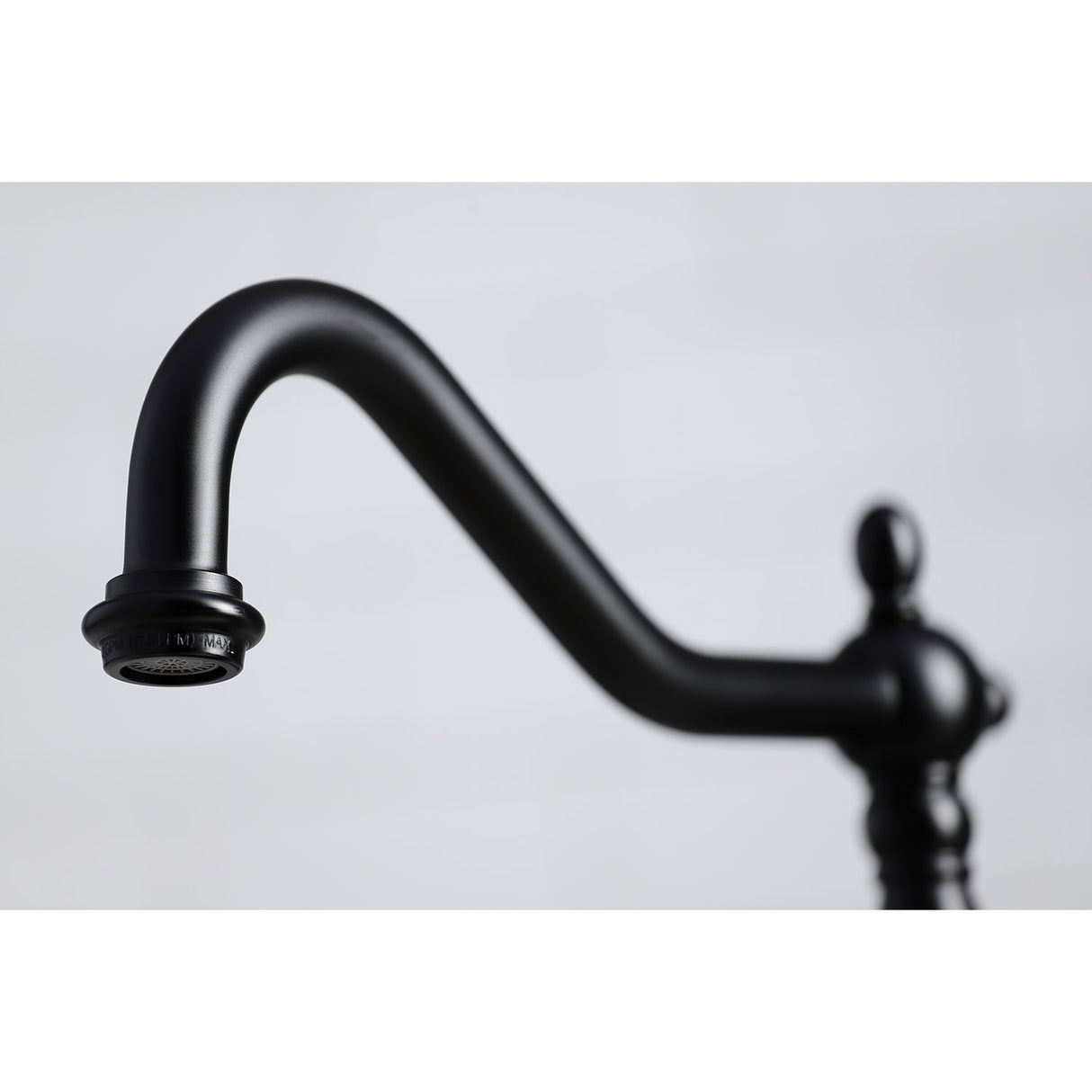 Kingston Brass KB1790AXBS 8-Inch Widespread Kitchen Faucet with Brass Sprayer, Matte Black