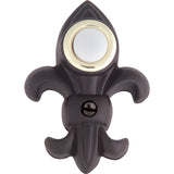 Atlas Homewares Fleur de lys Door Bell  Aged Bronze