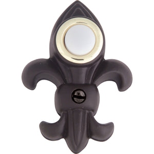 Atlas Homewares Fleur de lys Door Bell  Aged Bronze