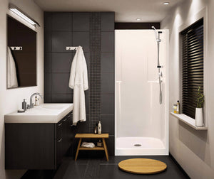 MAAX 107365-000-002-000 Biarritz 85 36 x 35 AcrylX Alcove Center Drain One-Piece Shower in White