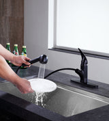 ANZZI KF-AZ204ORB Del Acqua Single-Handle Pull-Out Sprayer Kitchen Faucet in Oil Rubbed Bronze
