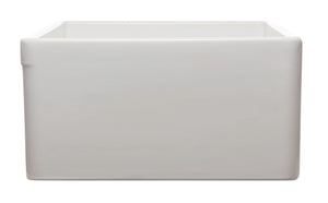 ALFI brand AB532-W 33" White Single Bowl Fluted Apron Fireclay Farm Sink