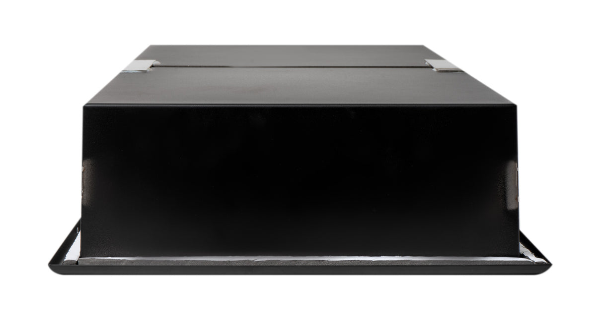 ALFI brand 12 x 24 Black Matte Stainless Steel Vertical Double Shelf Bath Shower Niche