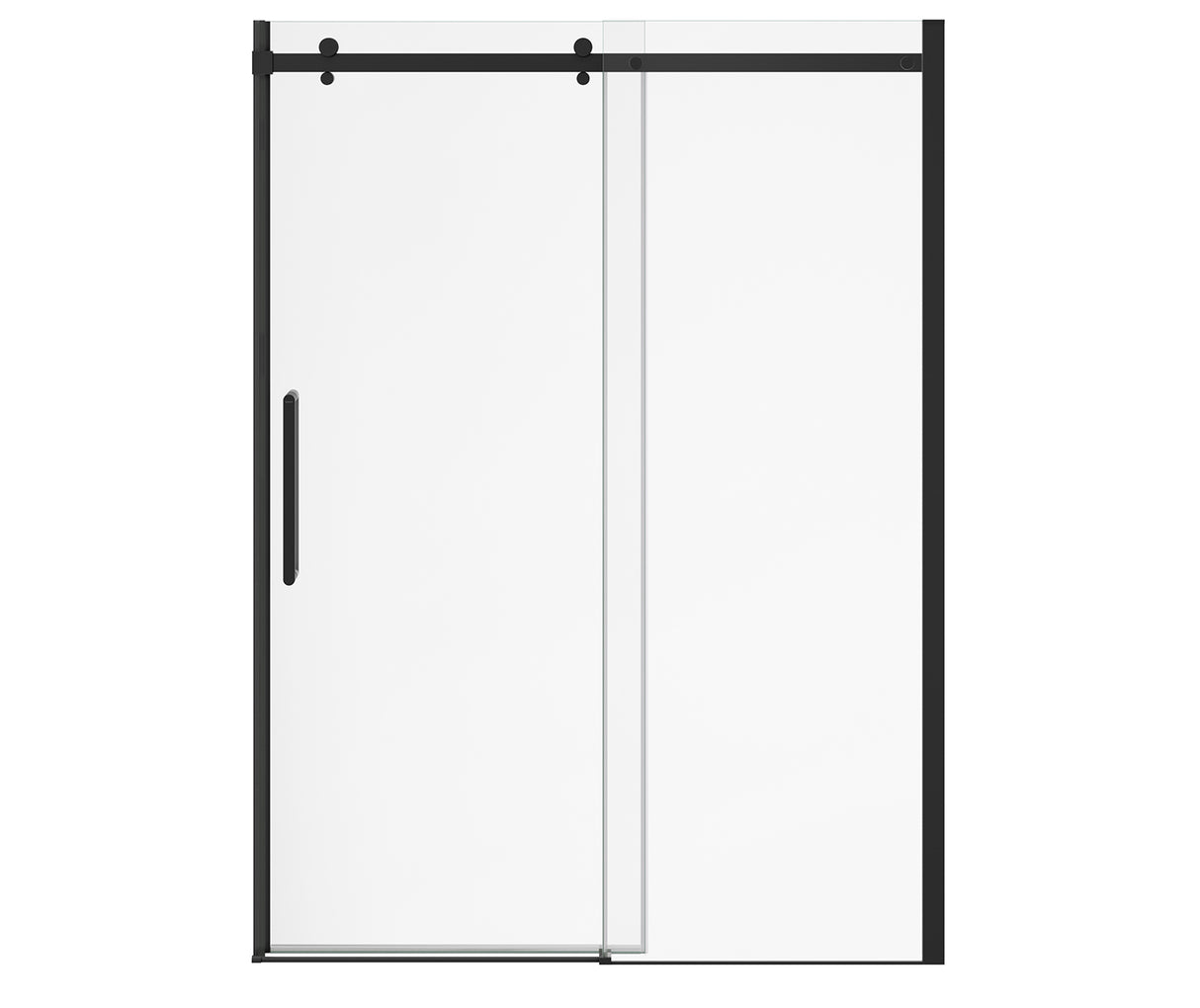 MAAX 138541-810-340-000 Halo Pro GS 56  ½-59 X 78 ¾ in. 8mm Sliding Shower Door for Alcove Installation with GlassShield® glass in Matte Black