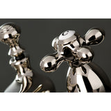 Kingston Brass KS3606AX 4 in. Centerset Bathroom Faucet, Polished Nickel