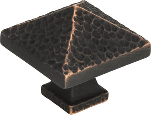 Atlas Homewares Craftsman Square Knob 1 1/4 Inch Venetian Bronze