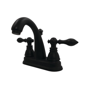 Fauceture FSY5610ACL American Classic 4 in. Centerset Bathroom Faucet with Plastic Pop-Up, Matte Black