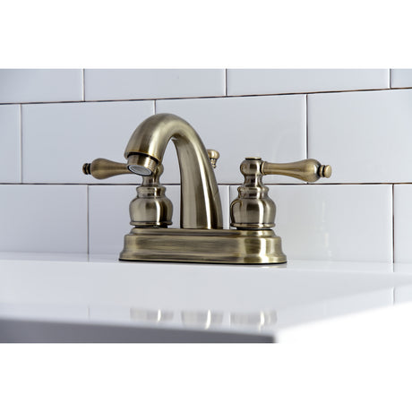 Kingston Brass KB5613AL Restoration 4 in. Centerset Bathroom Faucet, Antique Brass