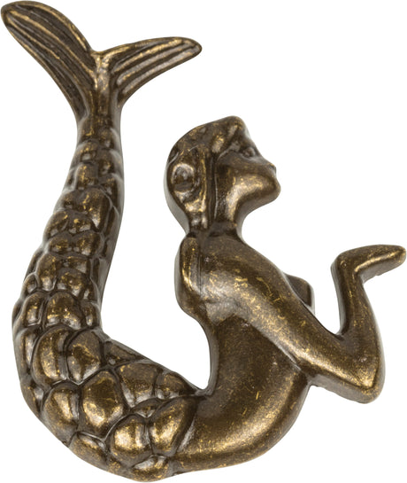 Atlas Homewares Mermaid Knob Left 2 1/2 Inch Burnished Bronze