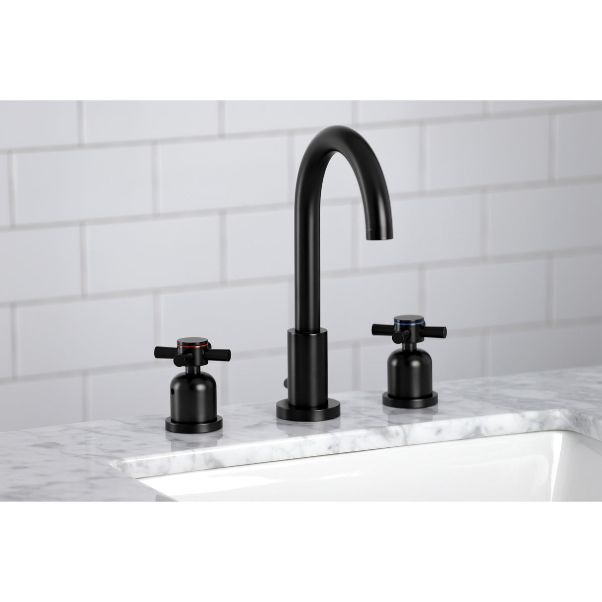 Fauceture FSC8920DX Concord Widespread Bathroom Faucet, Matte Black