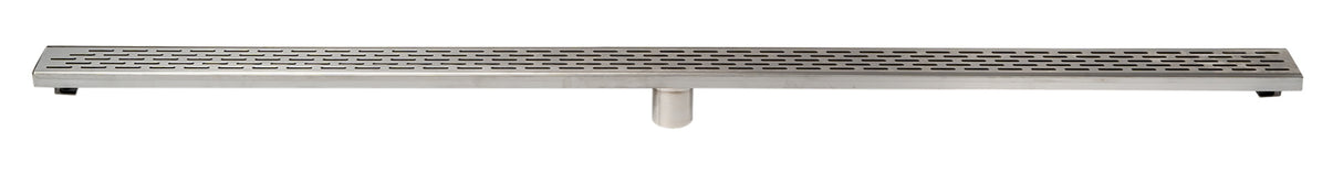 ALFI brand 59" Brushed Stainless Steel Linear Shower Drain with Groove Holes