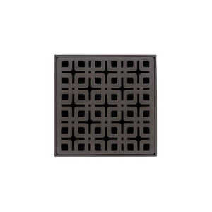 Infinity Drain KD 4-2A 4” x 4” KD 4 - Strainer - Link Pattern & 2" Throat w/ABS Drain Body 2” Outlet