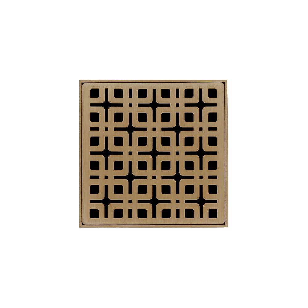 Infinity Drain KD 4-2A 4” x 4” KD 4 - Strainer - Link Pattern & 2" Throat w/ABS Drain Body 2” Outlet