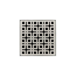 Infinity Drain KD 4-2A 4” x 4” KD 4 - Strainer - Link Pattern & 2" Throat w/ABS Drain Body 2” Outlet