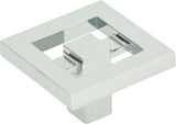 Atlas Homewares Nobu Square Knob 1 3/8 Inch Polished Chrome