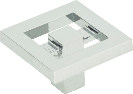 Atlas Homewares Nobu Square Knob 1 3/8 Inch Polished Chrome