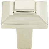Atlas Homewares Trocadero Small Square Knob 1 Inch Polished Nickel