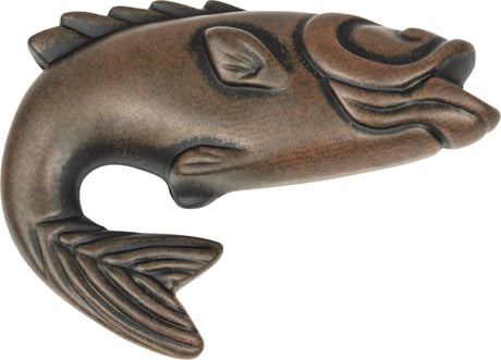Atlas Homewares Fish Knob 2 1/4 Inch Rust