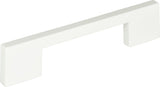 Atlas Homewares Thin Square Pull 5 1/16 Inch (c-c) High White Gloss