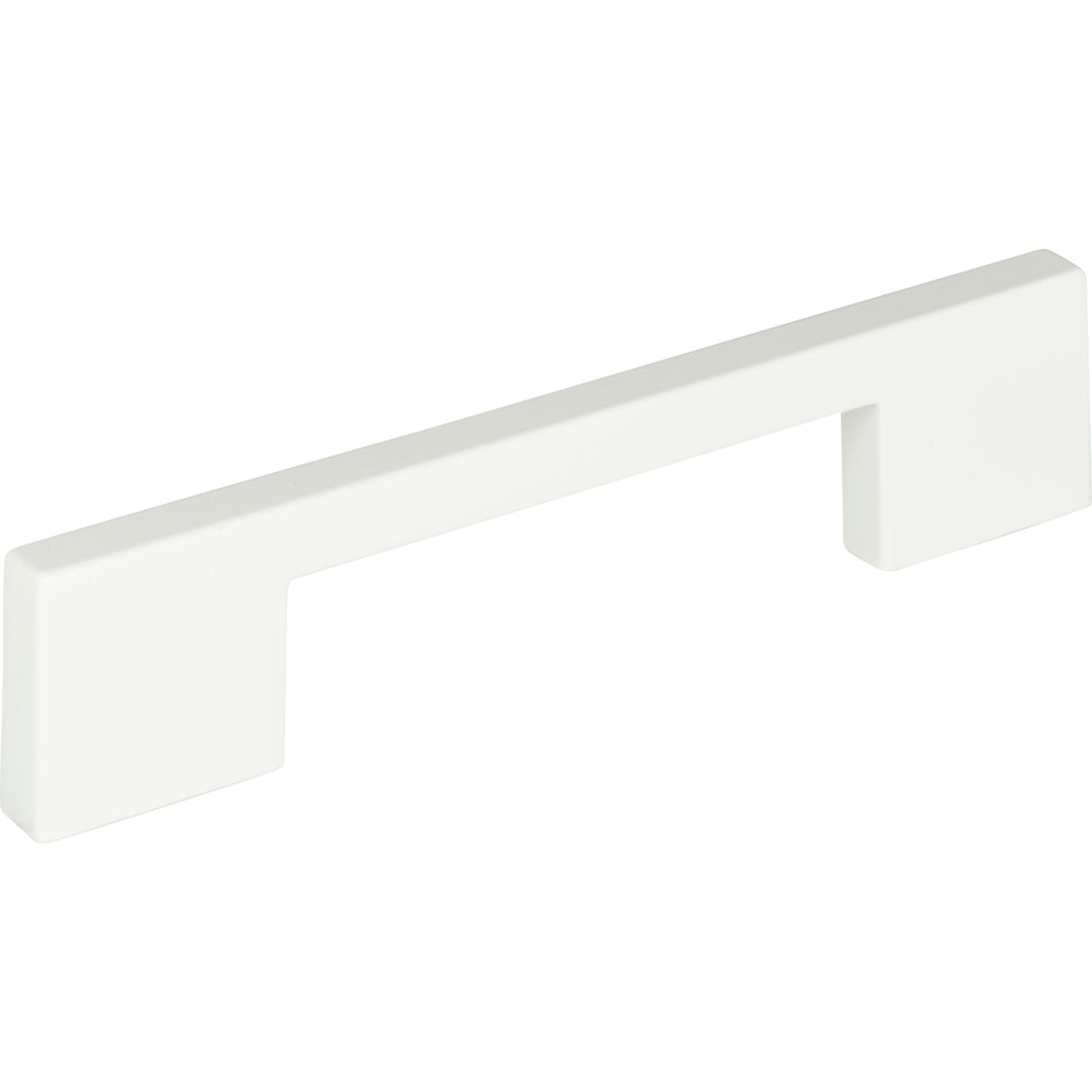 Atlas Homewares Thin Square Pull 5 1/16 Inch (c-c) High White Gloss