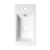 ALFI brand ABC116 White 20" Small Rectangular Wall Mounted Ceramic Sink with Faucet Hole
