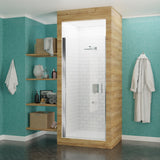 ANZZI SD-AZ051-01CH Lancer 23 in. x 72 in. Semi-Frameless Shower Door with TSUNAMI GUARD in Polished Chrome