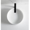 15" Round White Matte Solid Surface Resin Sink