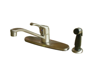 Kingston Brass KB562SN Wyndham Single-Handle Centerset Kitchen Faucet, Brushed Nickel