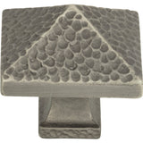 Atlas Homewares Craftsman Square Knob 1 1/4 Inch Pewter