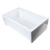 ALFI brand AB3018ARCH-W  30" White Arched Apron Thick Wall Fireclay Single Bowl Farm Sink