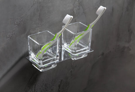 ANZZI AC-AZ056 Caster 3 Series Dual Toothbrush Holder in Polished Chrome