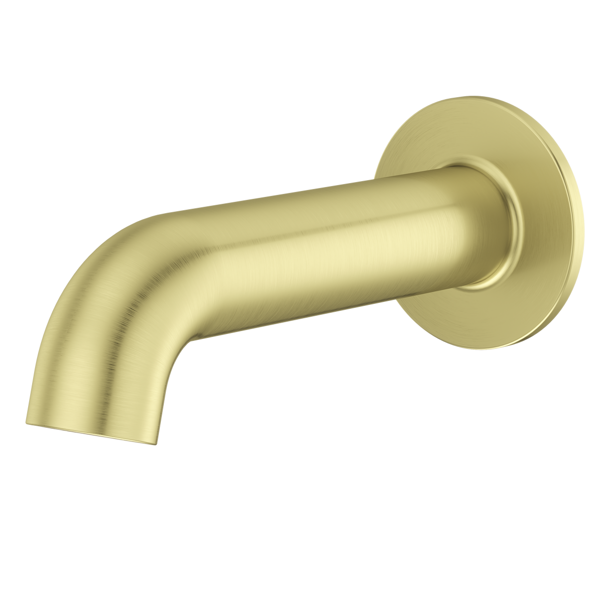 Modern Round Non-Diverting Tub Filler in Brushed Gold